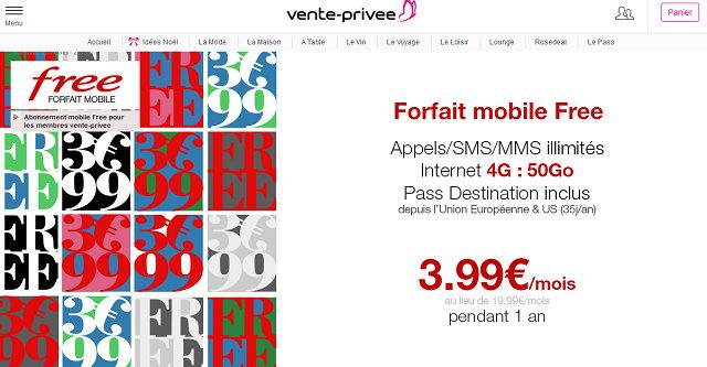 Vente-Privée : Free Mobile brade son forfait illimité à moins de 4 €
