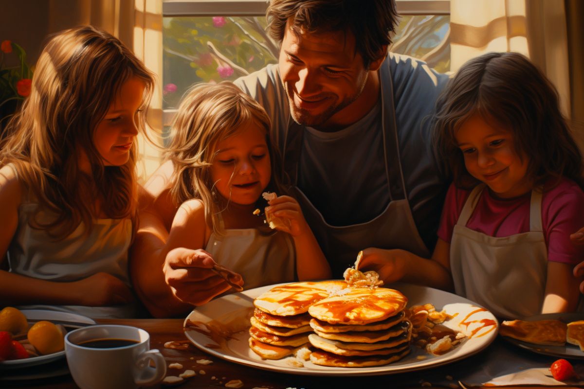 les pancakes en famille