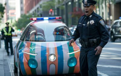 La Google Car bridée en excès de lenteur stoppée par un policier surpris