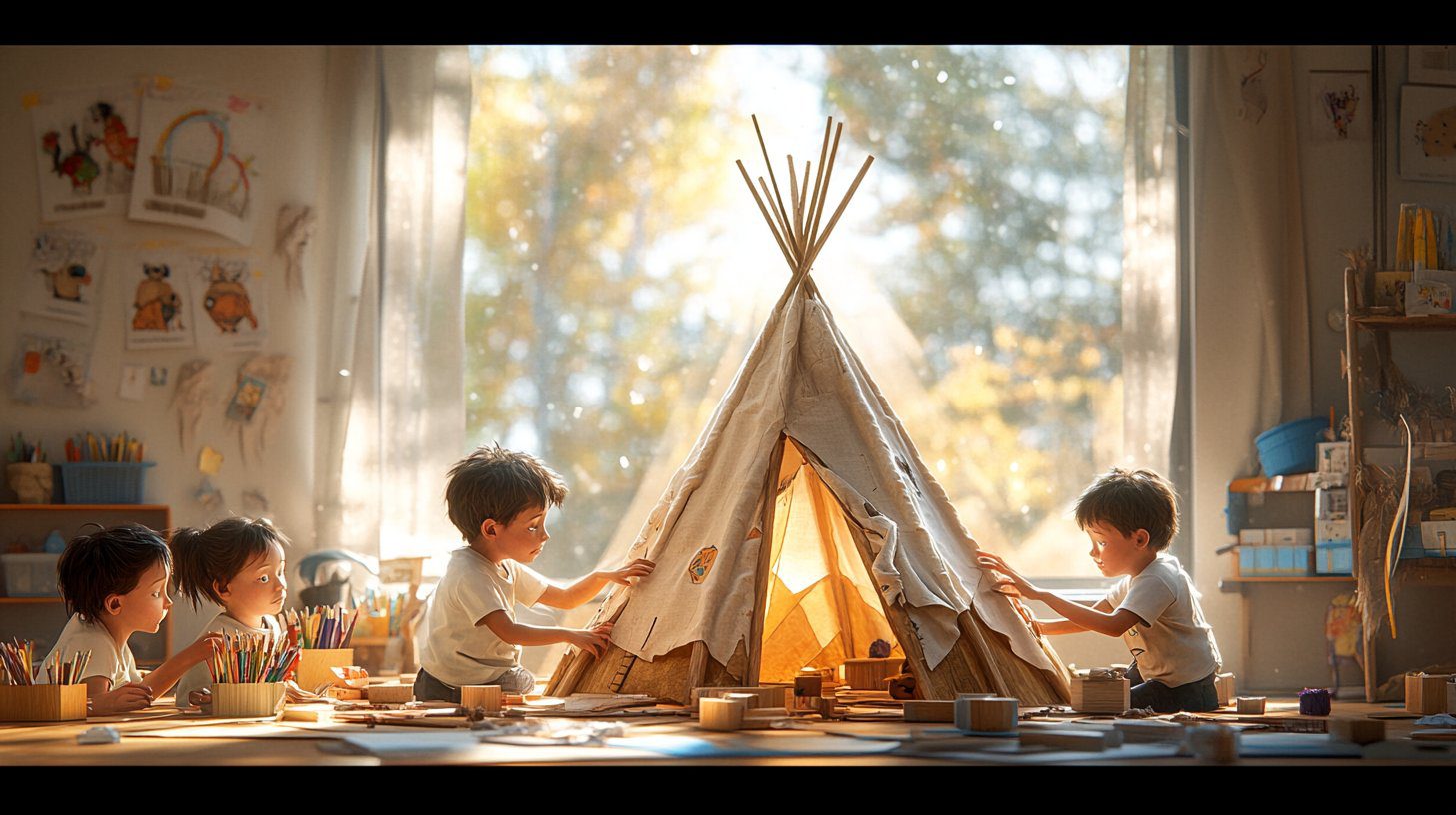 construire un tipi en maternelle un projet creatif pour les enfants