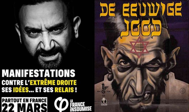 lfi-cyril-hanouna-affiche-antisemite-640x380 Emmanuel Macron, le principal adversaire diplomatique d'Israël