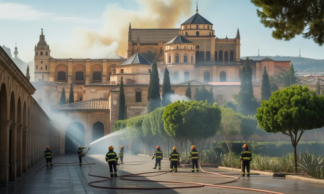 Espagne-les-pompiers-annoncent-que-lincendie-a-la-celebre-mosquee-cathedrale-de-Cordoue-est-desormais-sous-controle-640x384 Des policiers parisiens déployés à Alès pour une opération exceptionnelle