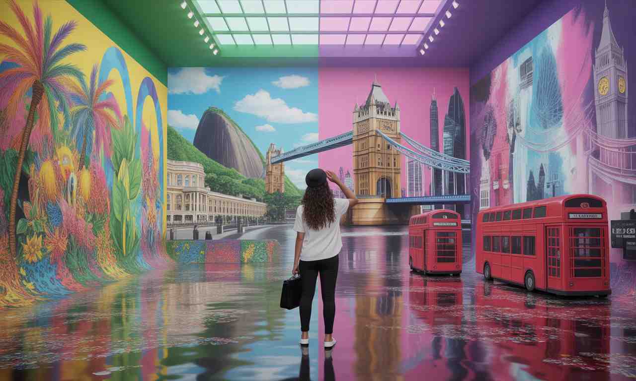 à giverny, l'artiste humaniste yazz dévoile des créations fascinantes, de rio à londres: un voyage d'art contemporain, couleurs vibrantes et émotions engagées.