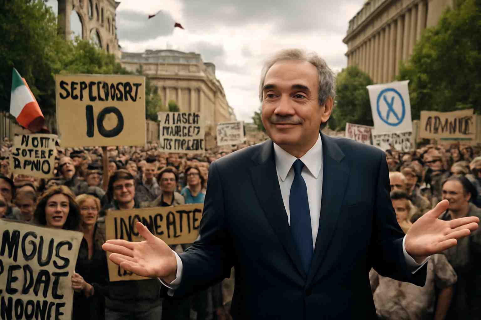 dans cette analyse, françois bayrou s'exprime avec ironie sur le mouvement du 10 septembre, soulignant que face aux défis majeurs du pays, bloquer la situation ne constitue pas une solution efficace.