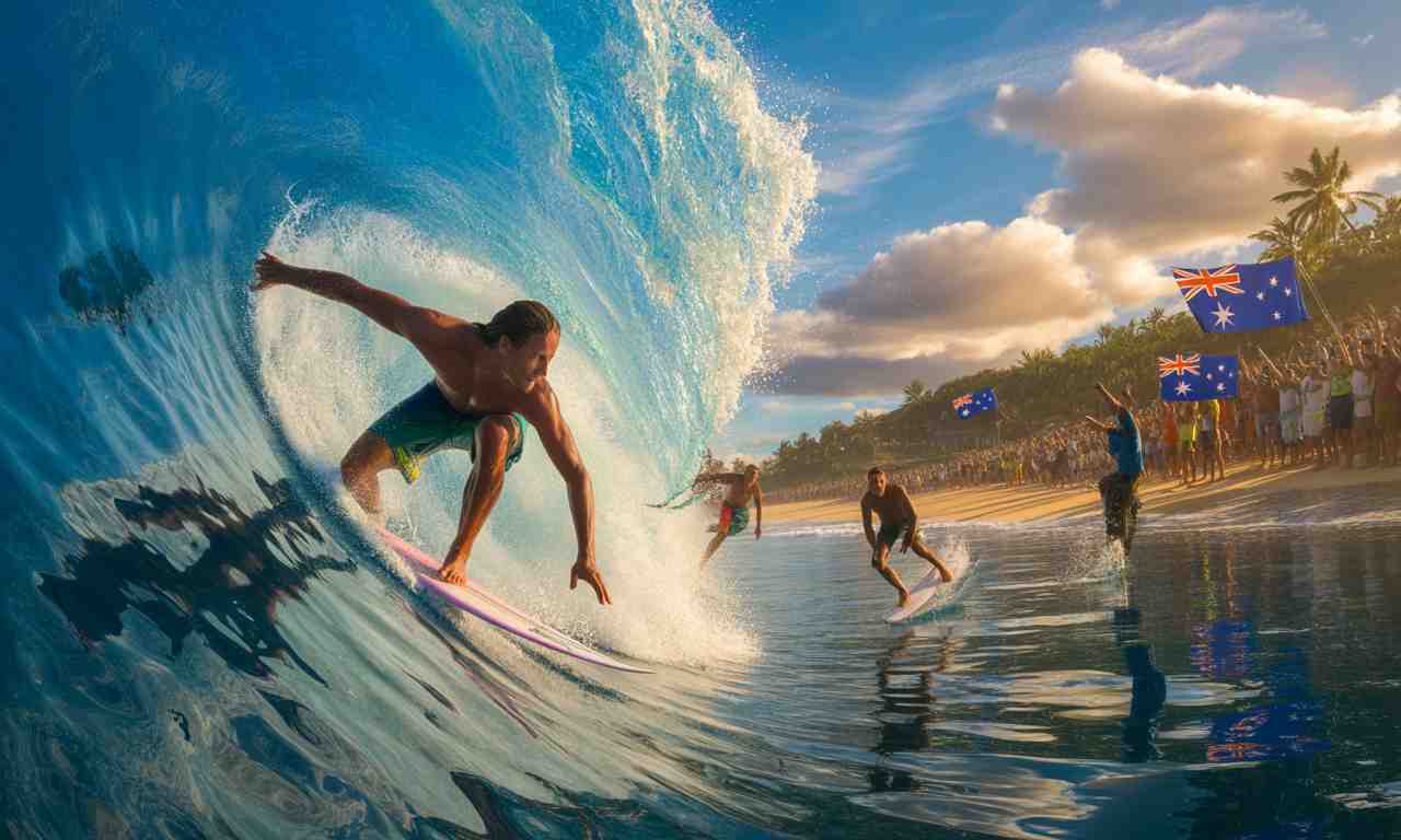 revivez un tahiti pro mémorable avec le doublé australien signé florence et robinson, tandis que le local mihimana braye s'illustre en atteignant les demi-finales de la compétition de surf à teahupo'o.
