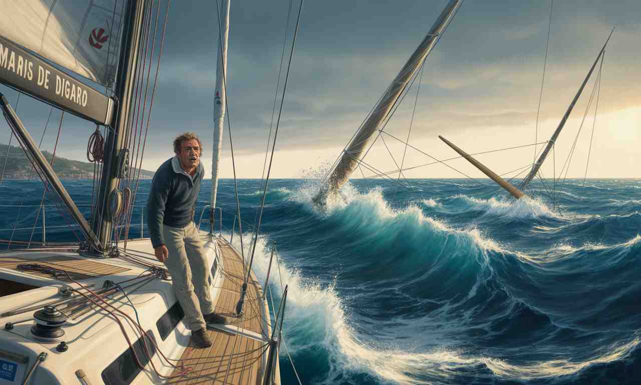 le démâtage de thomas de dinechin pendant la solitaire du figaro marque un coup dur pour le marin. découvrez les circonstances de cet incident et ses conséquences sur la course au large.
