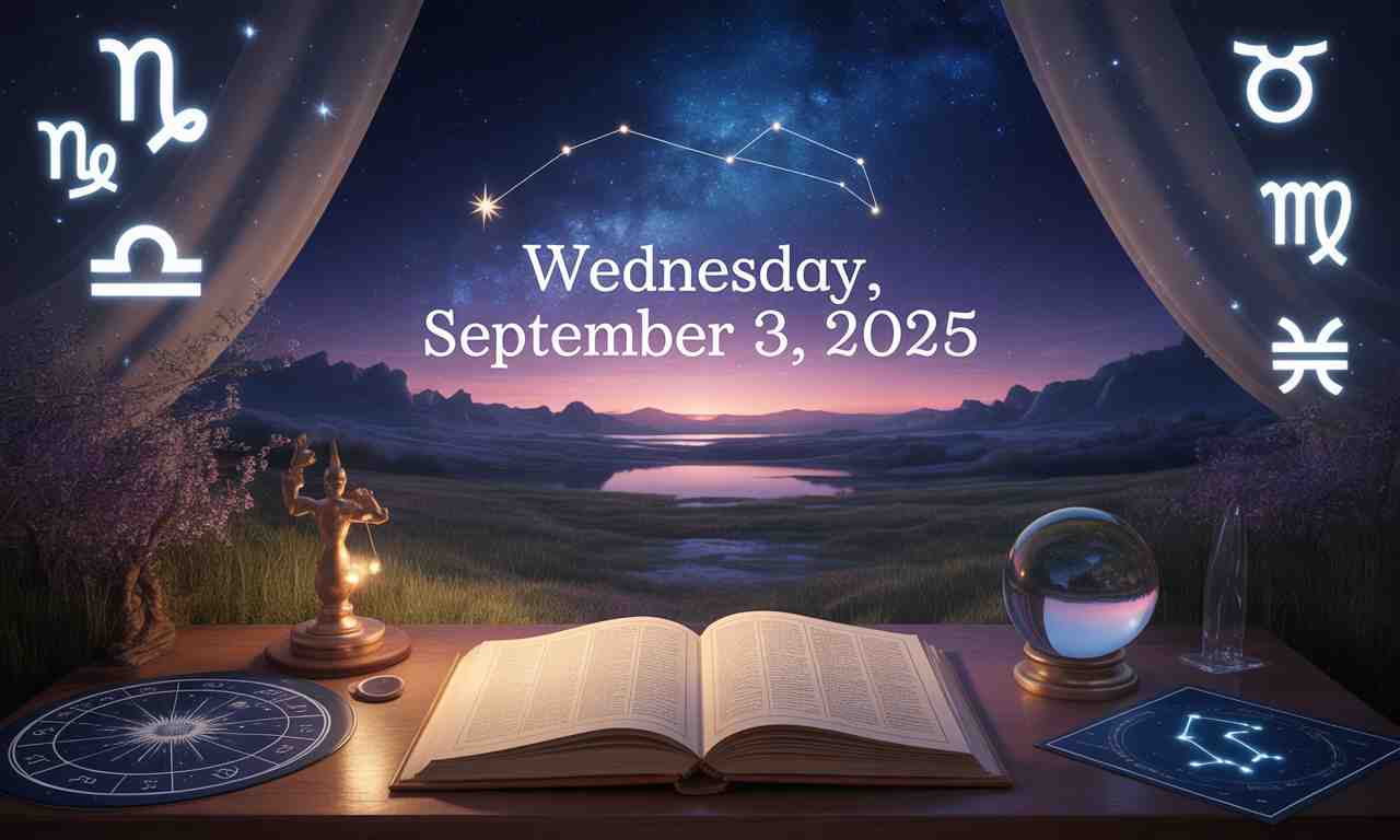 consultez les prévisions astrologiques du mercredi 3 septembre 2025 et découvrez ce que les astres ont préparé pour votre signe. amour, travail, santé : ne manquez pas les conseils personnalisés pour cette journée !