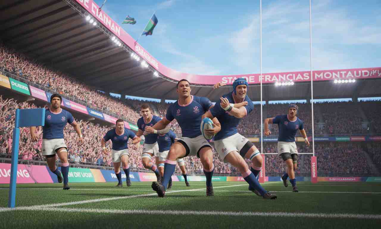 suivez en direct le match entre le stade français et montauban : les parisiens dominent et prennent l'avantage juste avant la mi-temps. découvrez tous les temps forts de cette rencontre de rugby en temps réel.