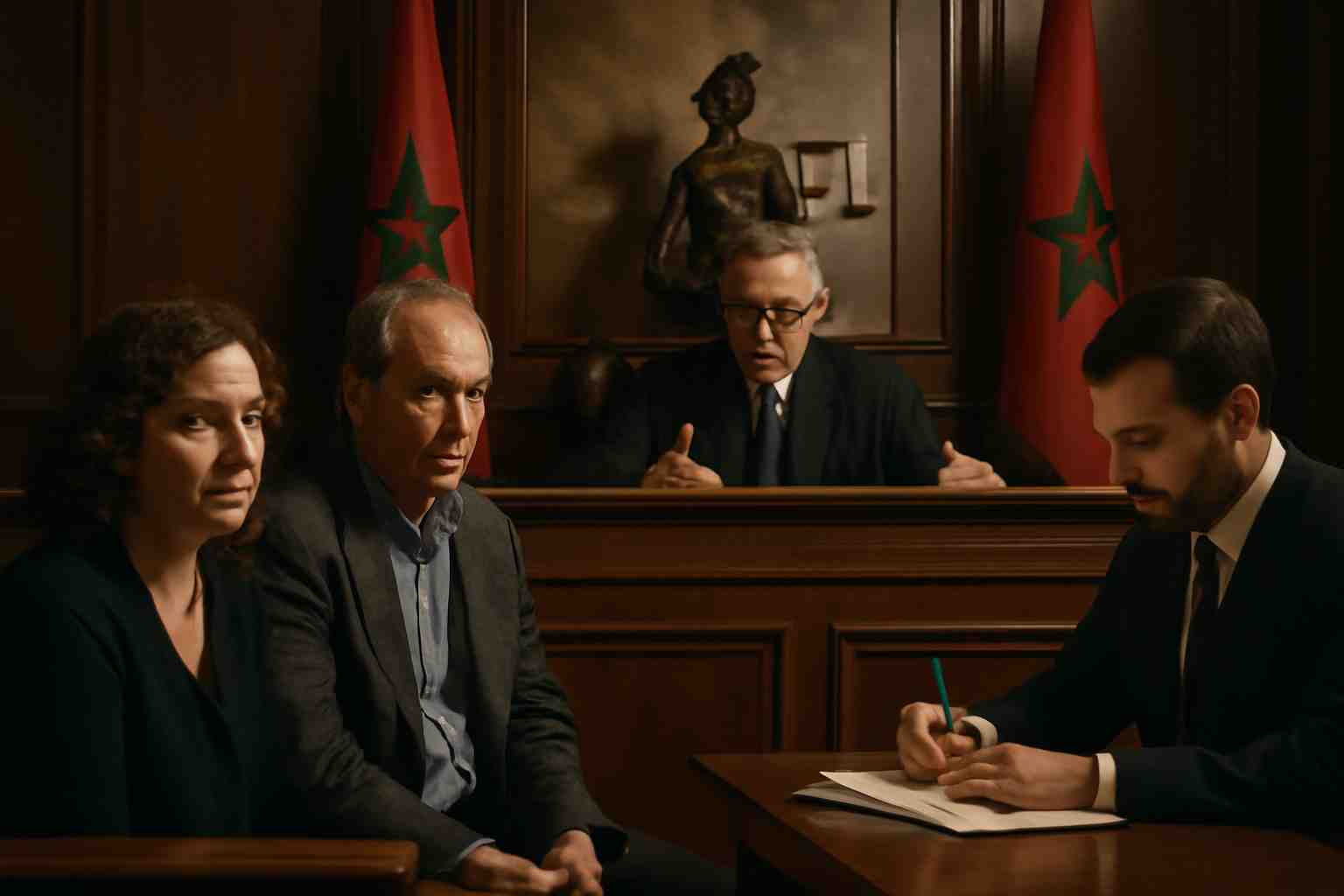catherine graciet et éric laurent ont été condamnés en appel à dix et douze mois de prison avec sursis, ainsi qu'à 5 000 euros d'amende chacun, pour tentative de chantage envers le roi mohammed vi du maroc.
