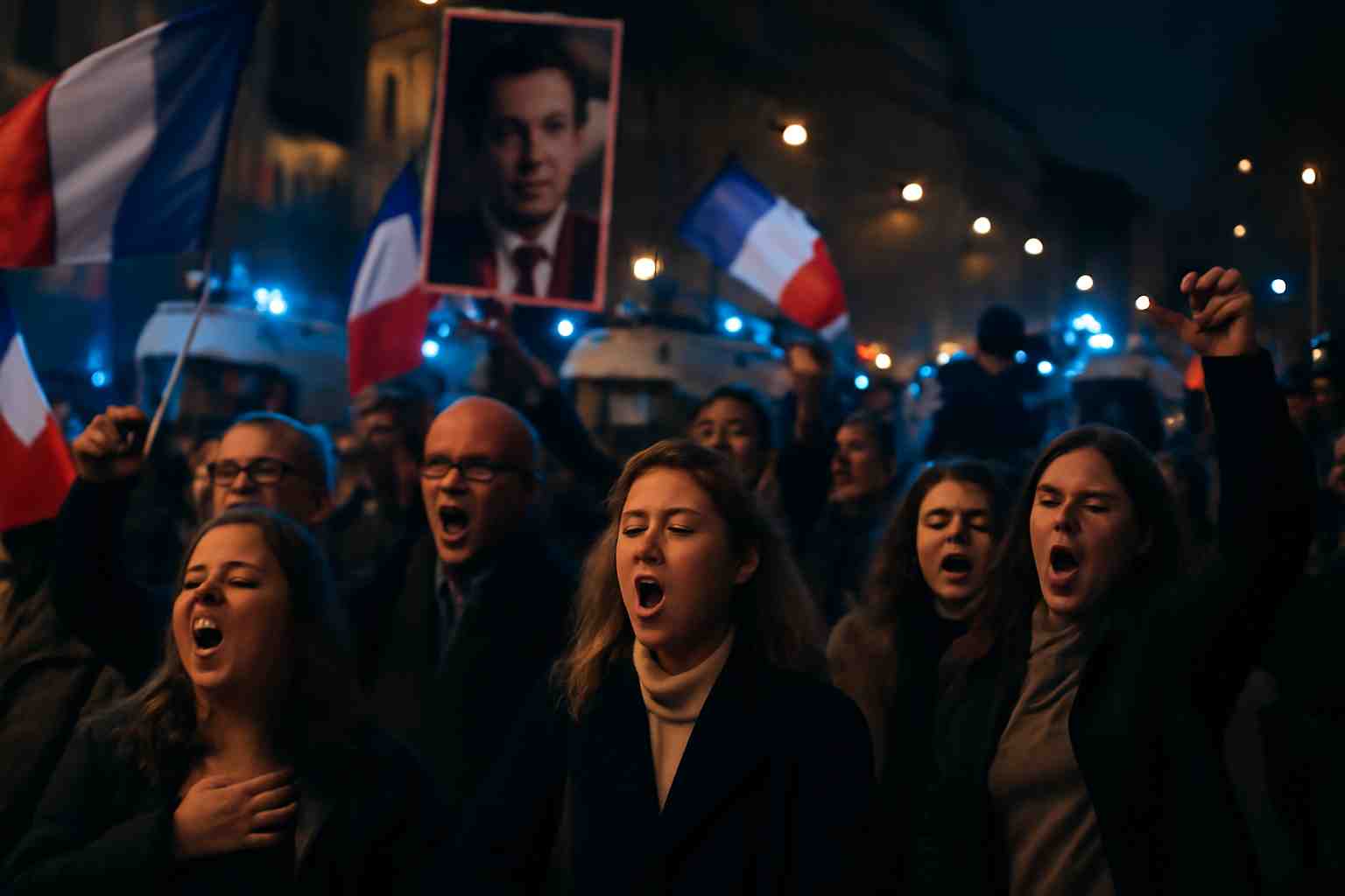 suivez en direct l'arrestation de nicolas sarkozy : découvrez comment ses partisans montrent leur soutien à l’ex-président en entonnant des chants réconfortants. tous les détails et réactions en temps réel.