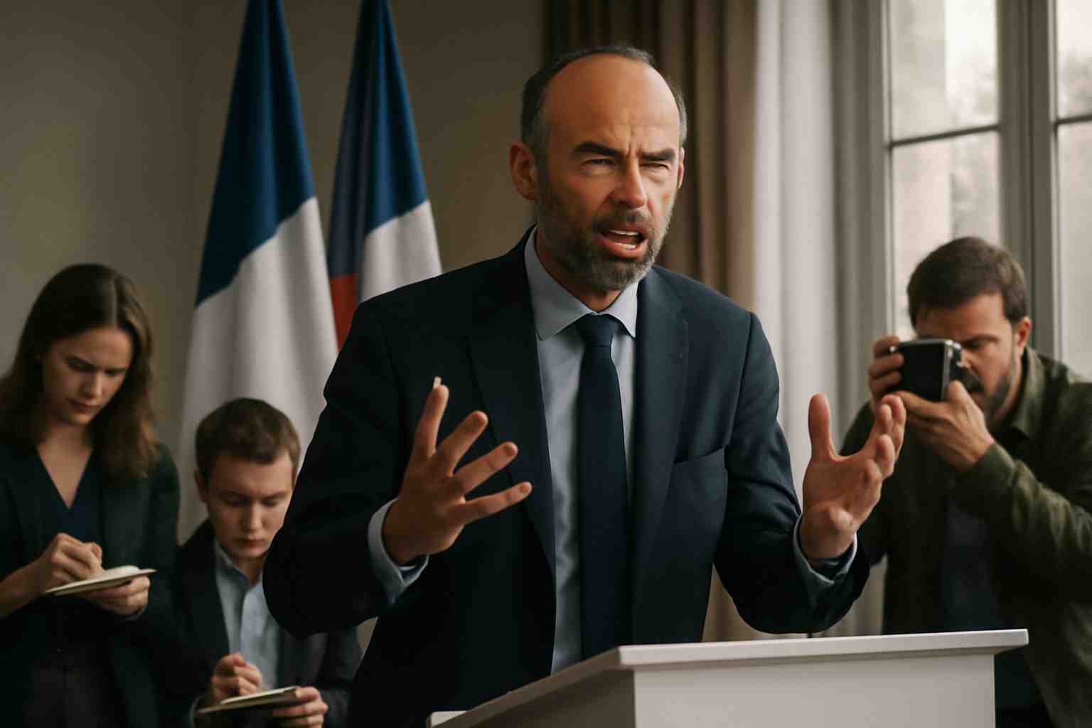 suivez en direct l'appel d'édouard philippe à organiser une élection présidentielle anticipée après le vote du budget, en réponse à la crise politique actuelle en france.