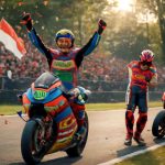 aldeguer remporte sa première victoire en motogp et réalise son rêve, pendant que marquez se blesse à l'épaule lors d'une course intense en indonésie.