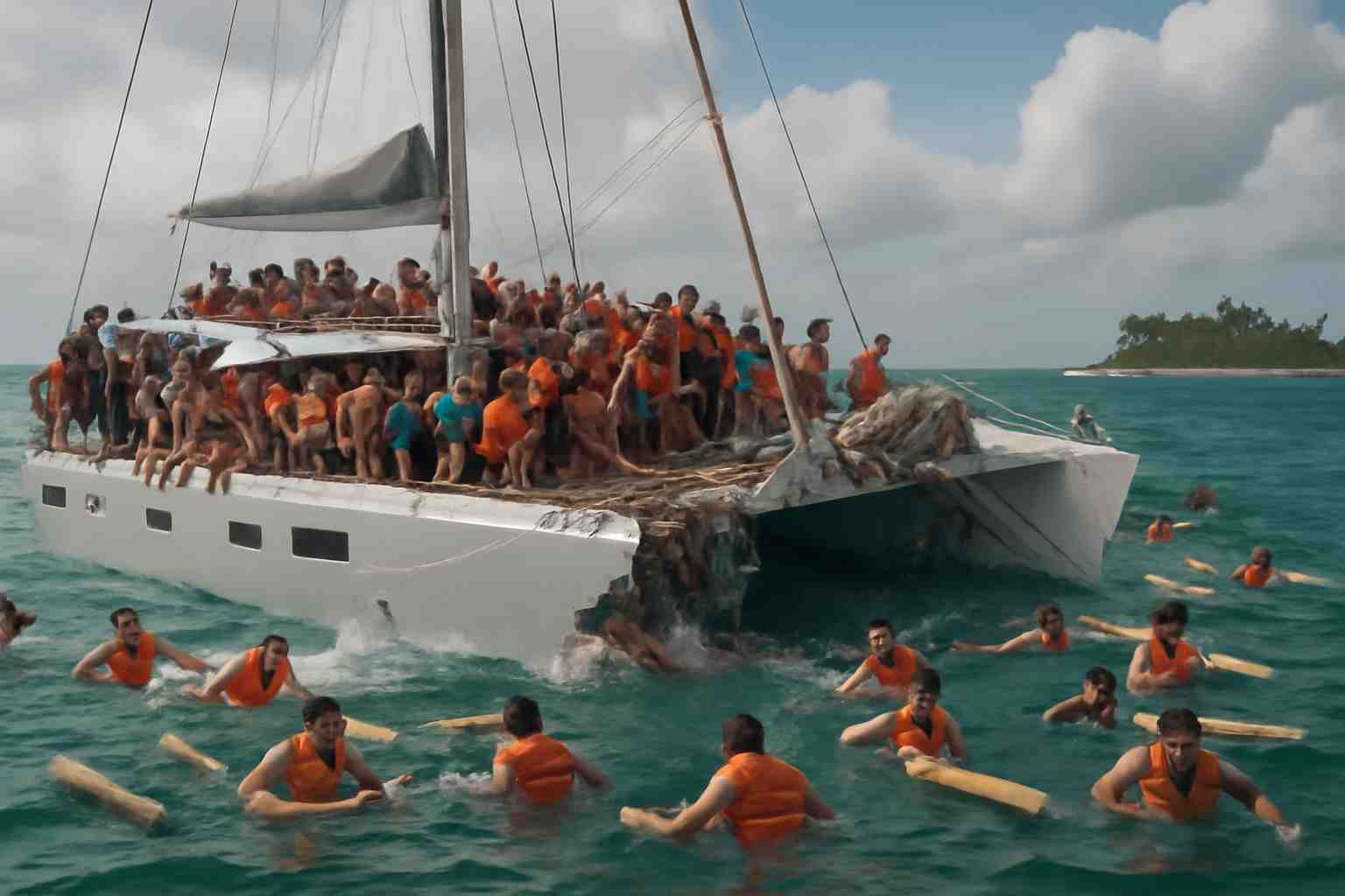 une croisière en catamaran aux caraïbes tourne au cauchemar pour 50 passagers après une collision avec un objet flottant. découvrez les détails de cet incident dramatique en vidéo.