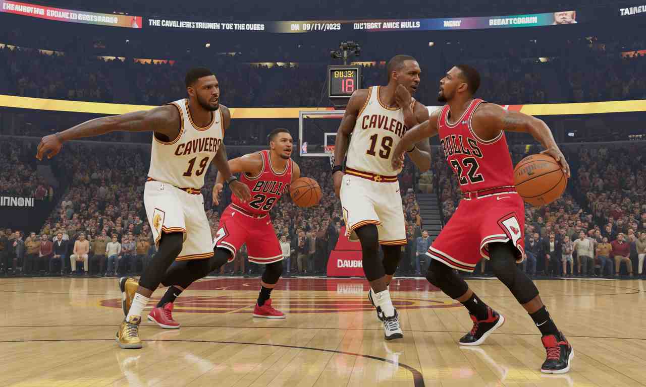 revivez le duel offensif intense entre les cavaliers et les bulls en nba : une victoire spectaculaire 128-122 des cavaliers le 09/11/2025.