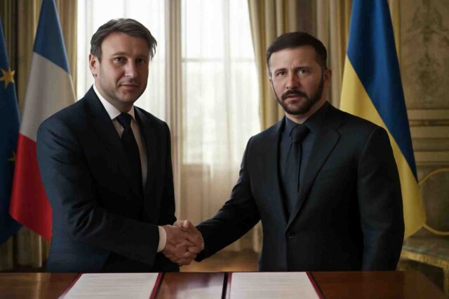 EN-DIRECT-Guerre-en-Ukraine-Macron-et-Zelensky-officialisent-un-accord-pour-lacquisition-potentielle-de-100-Rafale-par-Kiev-annonce-lElysee-640x427 Paris : découverte de croix gammées et de tags antisémites sur la place de la République