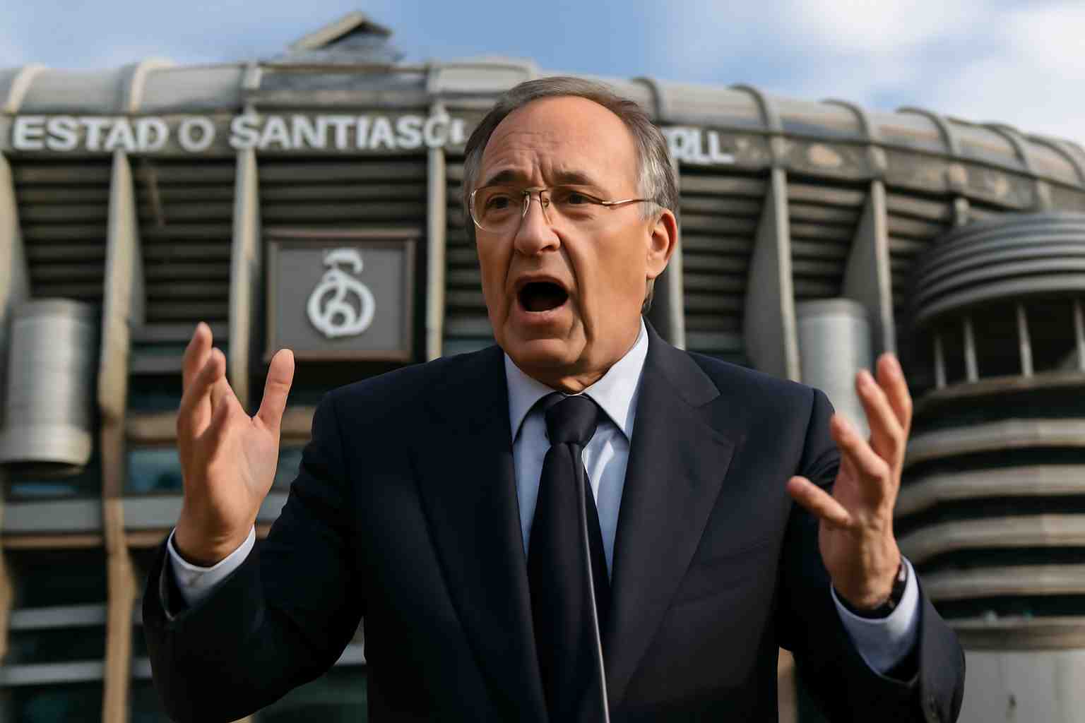 florentino pérez s'exprime avec passion pour défendre le projet du santiago bernabéu, emblème du real madrid, soulignant son importance historique et sportive.