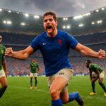 revivez le match épique france vs afrique du sud au stade de france, où penaud s'est illustré avec un doublé exceptionnel, offrant un spectacle inoubliable aux fans de rugby.