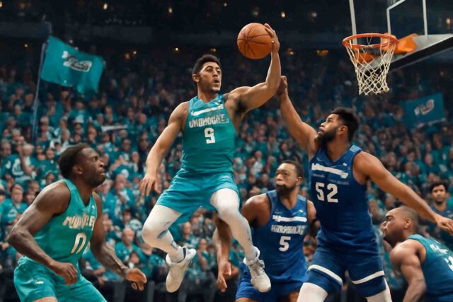 Les-Charlotte-Hornets-face-aux-Minnesota-Timberwolves-une-bataille-annoncee-qui-enflamme-la-passion-des-supporters--640x427 VIDÉO. L'Inter Miami s'incline en playoffs de la MLS malgré un magnifique but de Messi