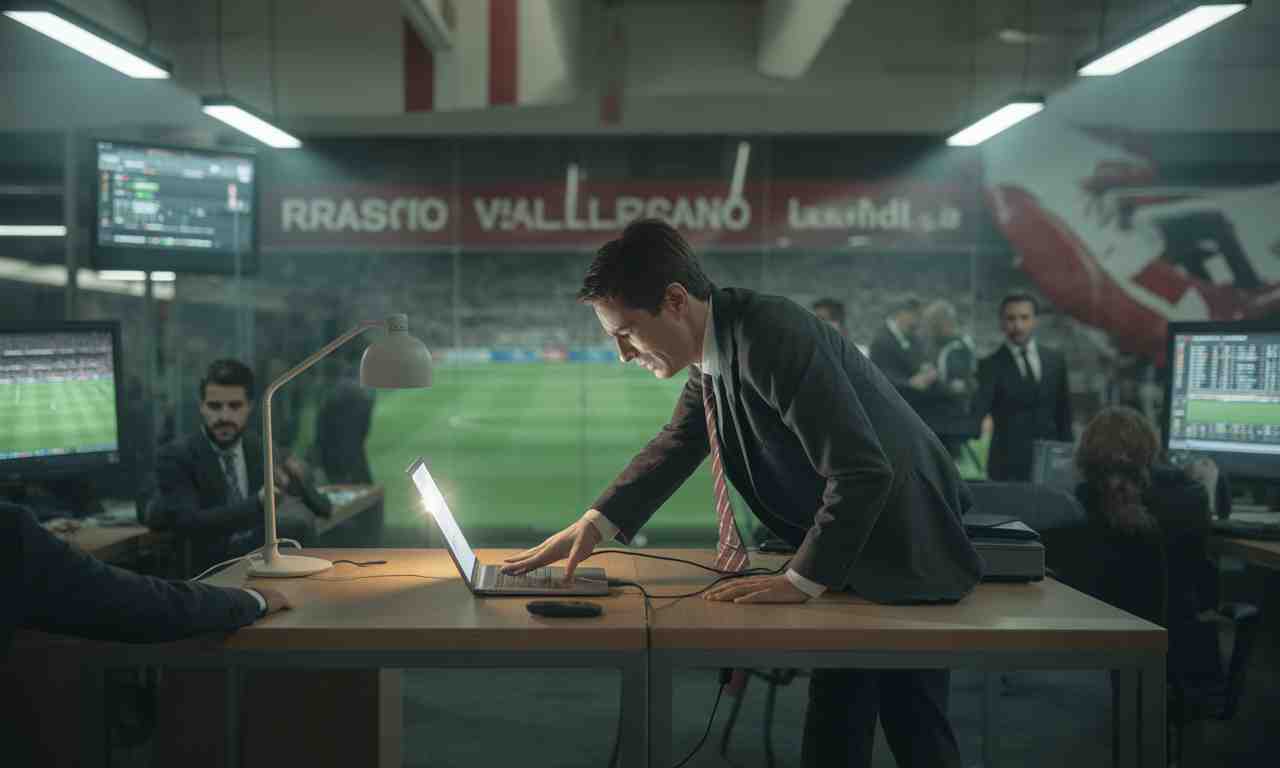 un journaliste provoque une coupure de courant en branchant son ordinateur avant le match entre rayo vallecano et real madrid en liga, créant une situation inattendue.