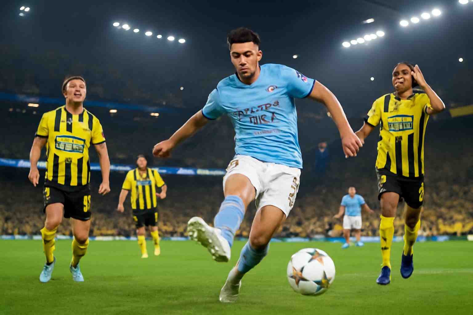 manchester city domine dortmund dans un match intense, tandis que cherki marque un but remarquable et se fait remarquer par sa performance exceptionnelle.