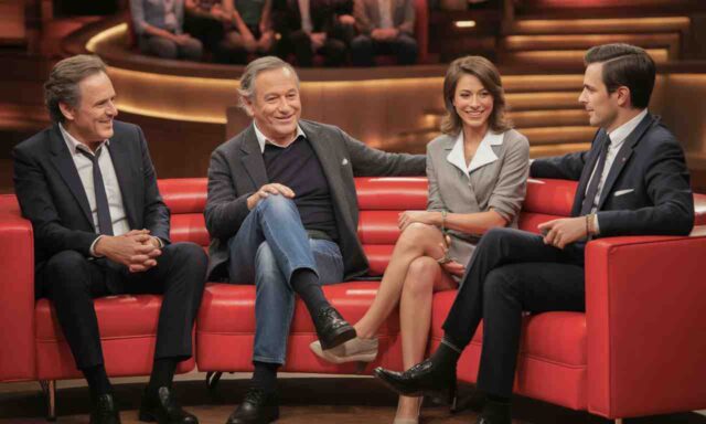 Michel-Drucker-recoit-Pierre-Perret-Sophie-Davant-et-Damien-Thevenot-sur-le-celebre-canape-rouge-de-Vivement-Dimanche-640x384 Yannick Noah se lance dans la comédie : « Mon rôle dans Mort sur terre battue est plein de nuances » - TV Magazine