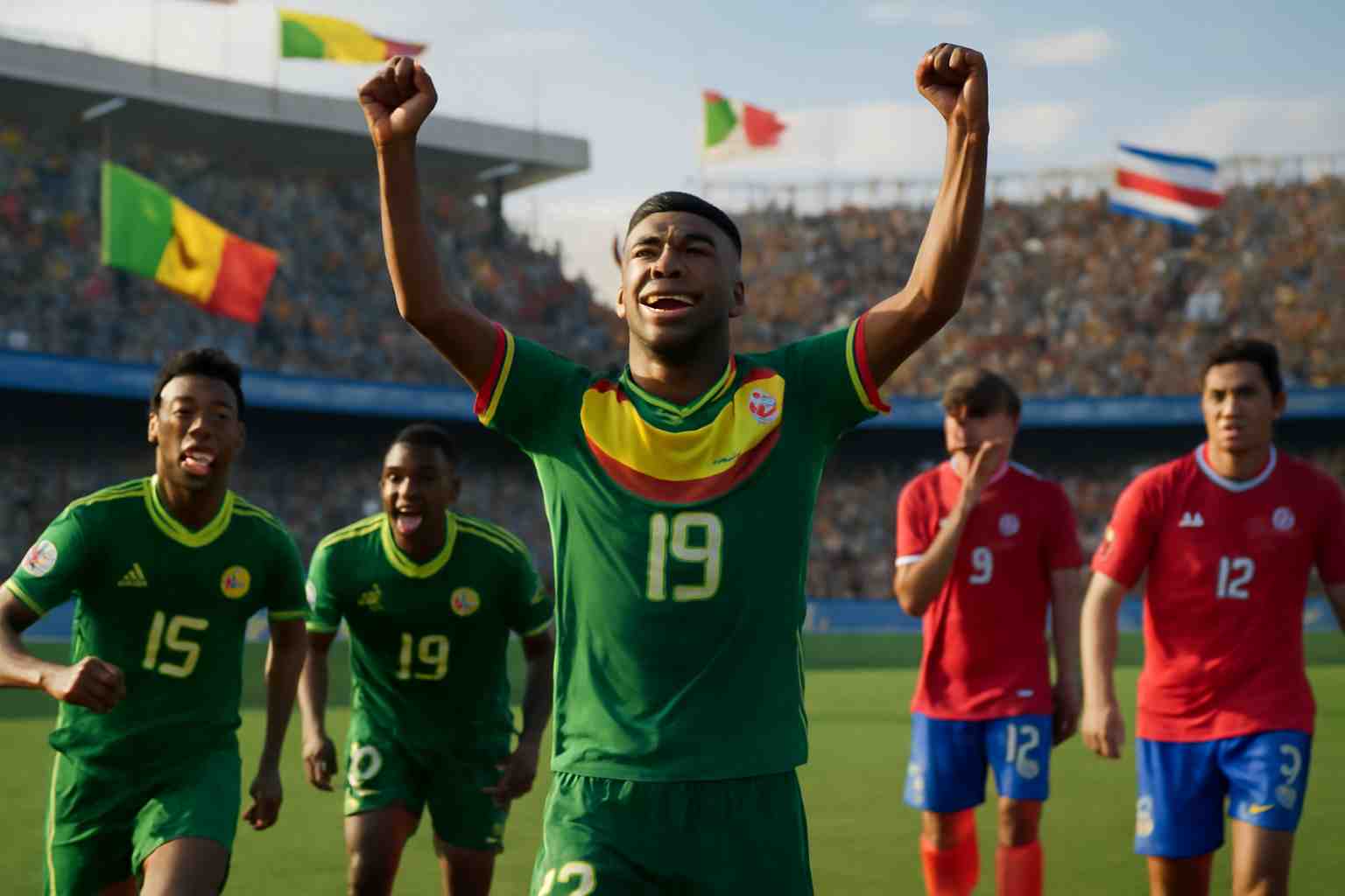 le sénégal s'impose 1-0 face au costa rica lors du mondial u17, renforçant ses chances de qualification pour les huitièmes de finale.