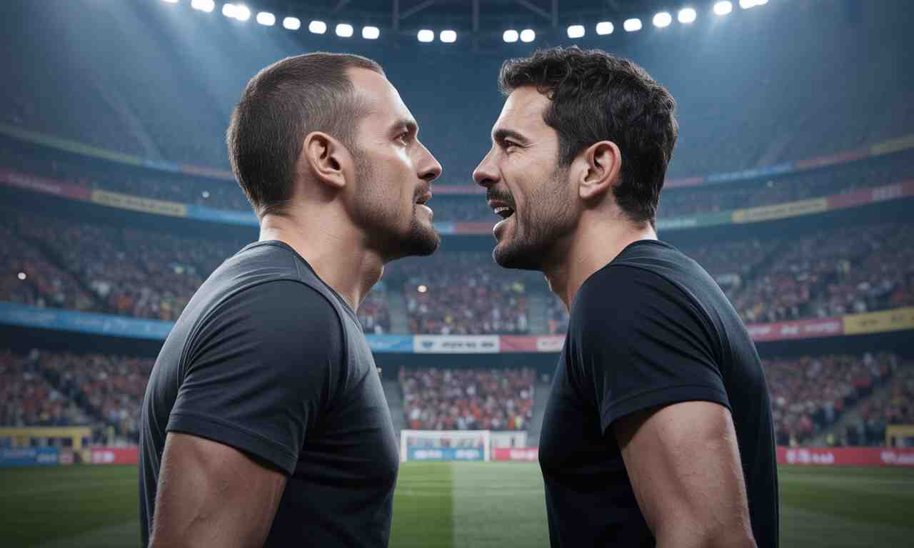 découvrez le face-à-face intense entre de zerbi et son plus grand rival lors du match om, avec des tensions palpables au sommet du classement.