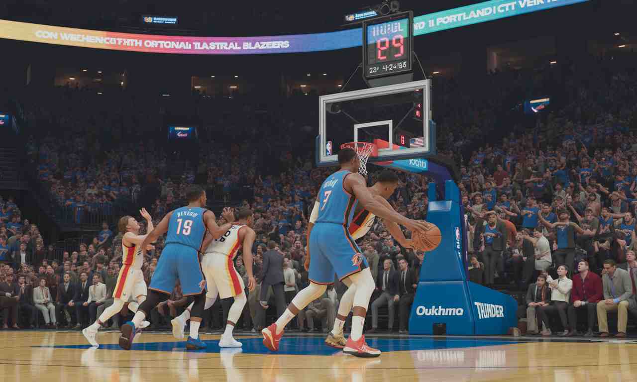 revivez le match nba du 24 novembre 2025 où l'oklahoma city thunder domine les portland trail blazers 122-95. résumé en direct et tous les moments forts de cette rencontre explosive.