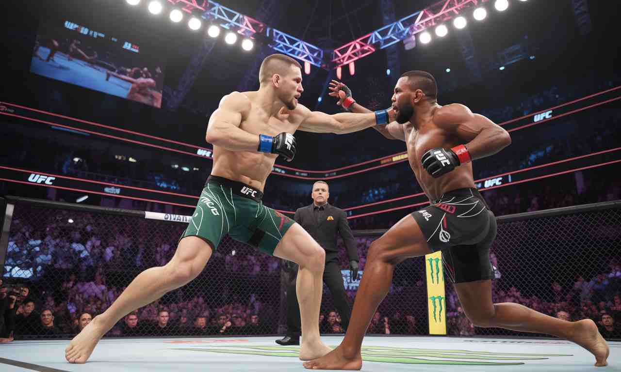 revivez l'ufc sur rmc sport : découvrez le main event intense entre garcia et onama, stoppé avant la fin du premier round pour une conclusion explosive qui a captivé tous les fans de mma.