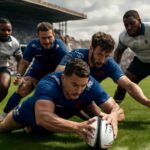 suivez en direct le match france vs fidji : les bleus marquent trois essais mais perdent en intensité. analyse, actions clés et commentaires live.