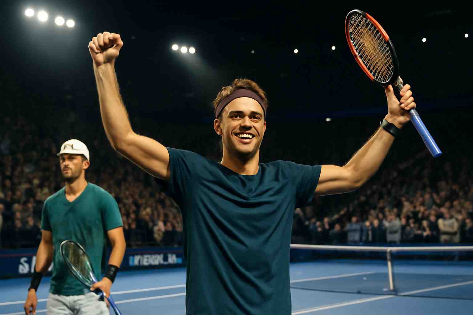 taylor fritz brille lors de ses débuts aux atp finals en s'imposant avec éclat face à lorenzo musetti, promettant un tournoi passionnant.