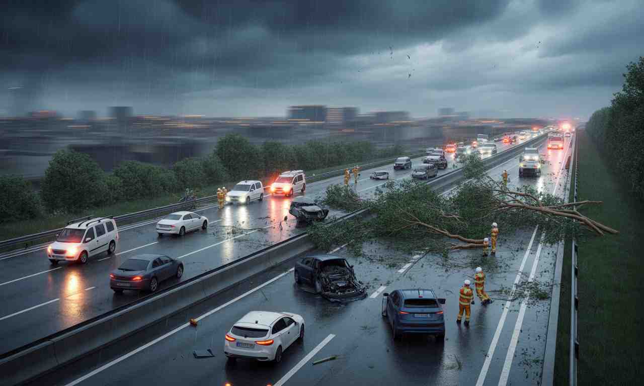 accident majeur et vents violents perturbent sévèrement le trafic sur l'autoroute a7 en direction de lyon. restez informé des conditions et itinéraires alternatifs en rhône.