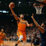 revivez le match intense de nba du 09-12-2025 où les phoenix suns ont remporté une victoire serrée 108-105 contre les minnesota timberwolves. résumé et moments forts en direct.