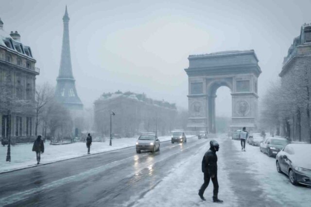 EN-TEMPS-REEL-Paris-et-le-Nord-sous-un-manteau-blanc-premiers-flocons-de-neige-et-risques-de-verglas-640x427 Alerte Météo : Tempête Benjamin secoue la France, avec une vigilance orange pour sept départements dès jeudi