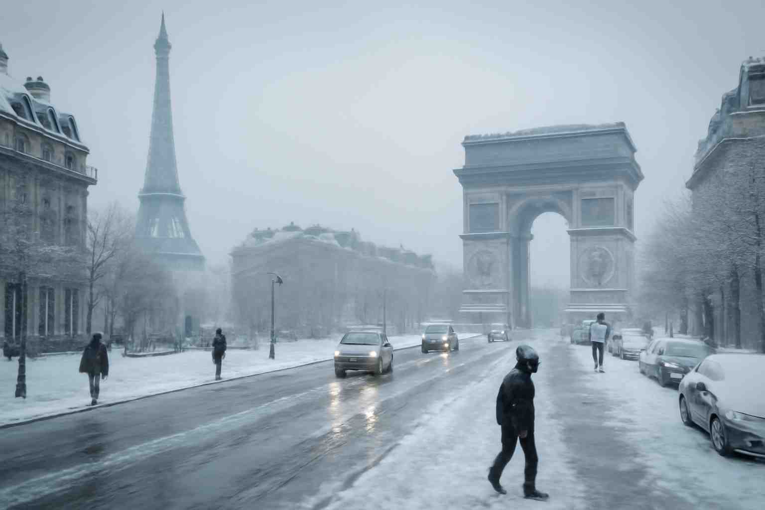 suivez en temps réel l'arrivée des premiers flocons de neige à paris et dans le nord, avec un manteau blanc qui s'installe et des risques importants de verglas.