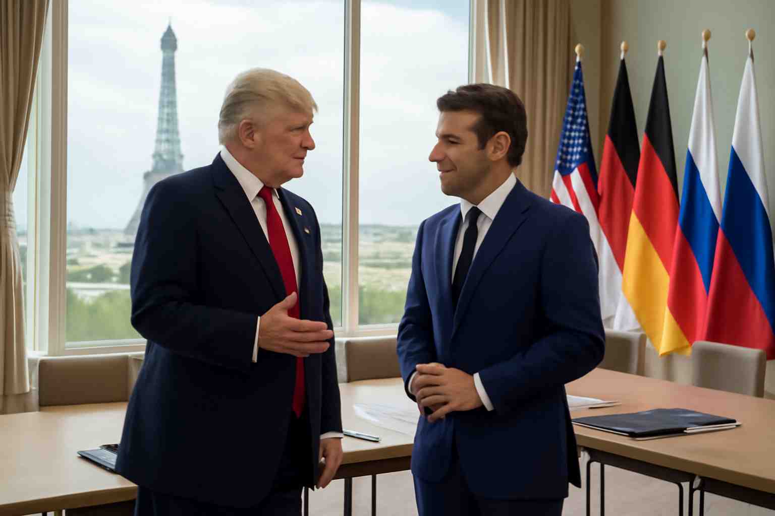 donald trump dévoile ses discussions avec emmanuel macron concernant un g7 exceptionnel à paris, avec une proposition d'inclure la russie, dans le contexte des enjeux géopolitiques liés au groenland.