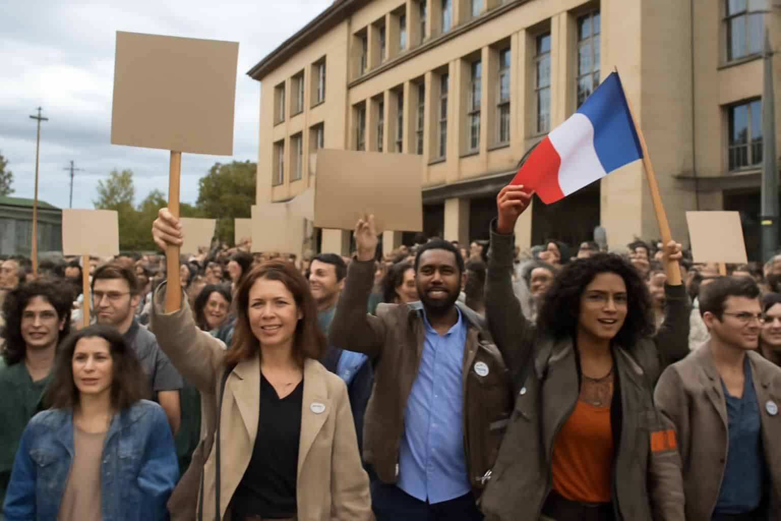 à strasbourg, les travailleurs sociaux manifestent pour réclamer une prime salariale en reconnaissance de leur engagement dans le secteur de l'assurance santé.