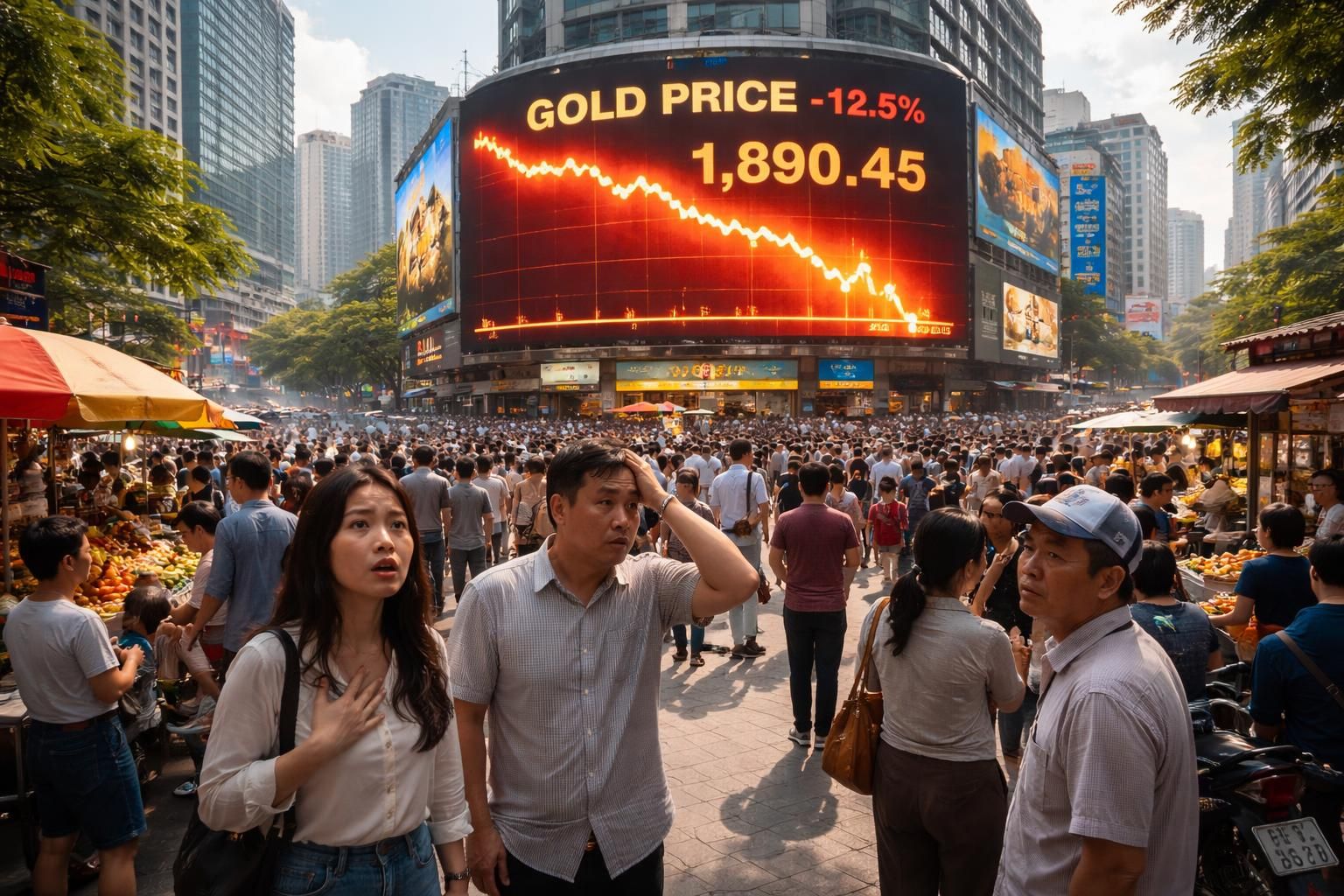 découvrez la chute spectaculaire du prix de l'or au vietnam le 23 mars 2026, avec une perte de plus de 4 millions vnd à la mi-journée, impactant fortement le marché local.