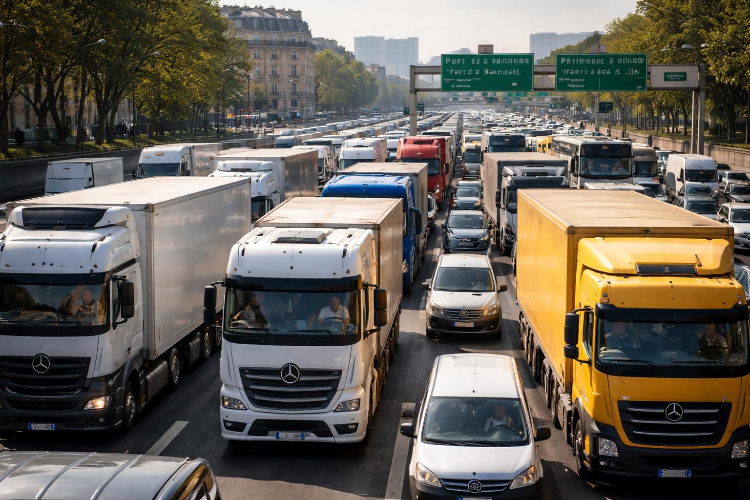 découvrez les raisons du ralentissement de la circulation sur le périphérique parisien et les appels des transporteurs pour un soutien rapide concernant le carburant.