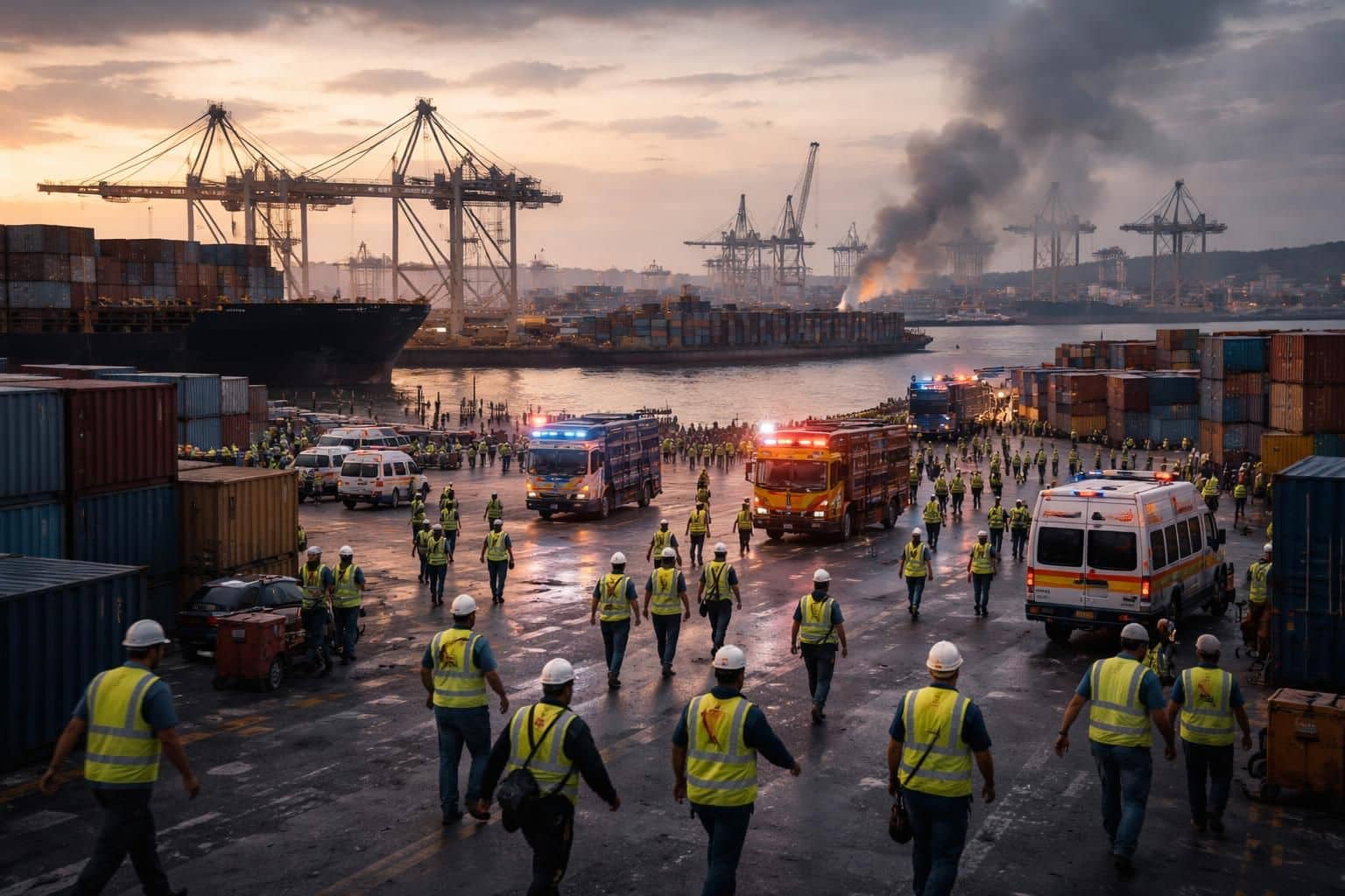 suite à une attaque au moyen-orient, l'armateur maersk annonce l'évacuation et la suspension des activités au port de salalah à oman, impactant les opérations logistiques dans la région.