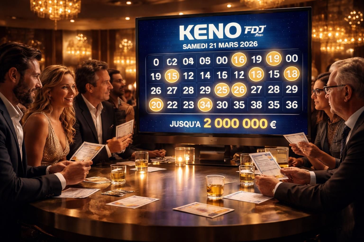 participez au keno fdj du samedi 21 mars 2026 et tentez de gagner jusqu'à 2 millions d'euros ce soir. ne manquez pas votre chance de changer votre vie !