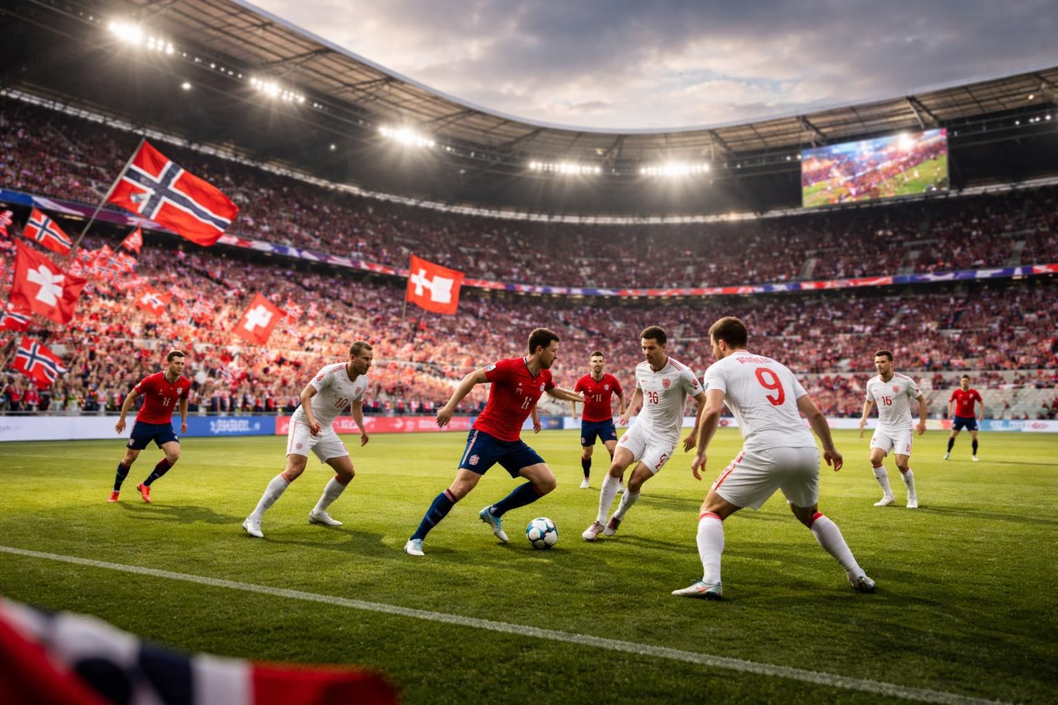 suivez en direct le match amical a 2025-2026 entre la norvège et la suisse sur l'équipe. résultats, actions clés et commentaires en live.