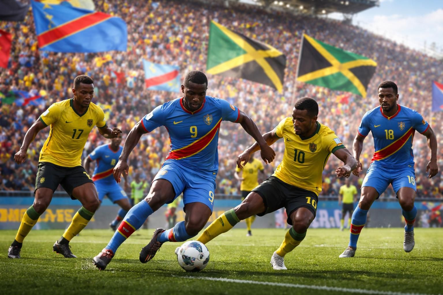 suivez le match historique entre la rd congo et la jamaïque, mettant fin à 52 ans d'attente pour un retour en coupe du monde. analyse et reportages exclusifs sur bbc.