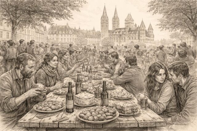 A-Caen-le-Banquet-normand-attire-4-000-convives-malgre-la-controverse-autour-de-Pierre-Edouard-Sterin-640x427 Routiers déclarent la grève : les routes seront encombrées