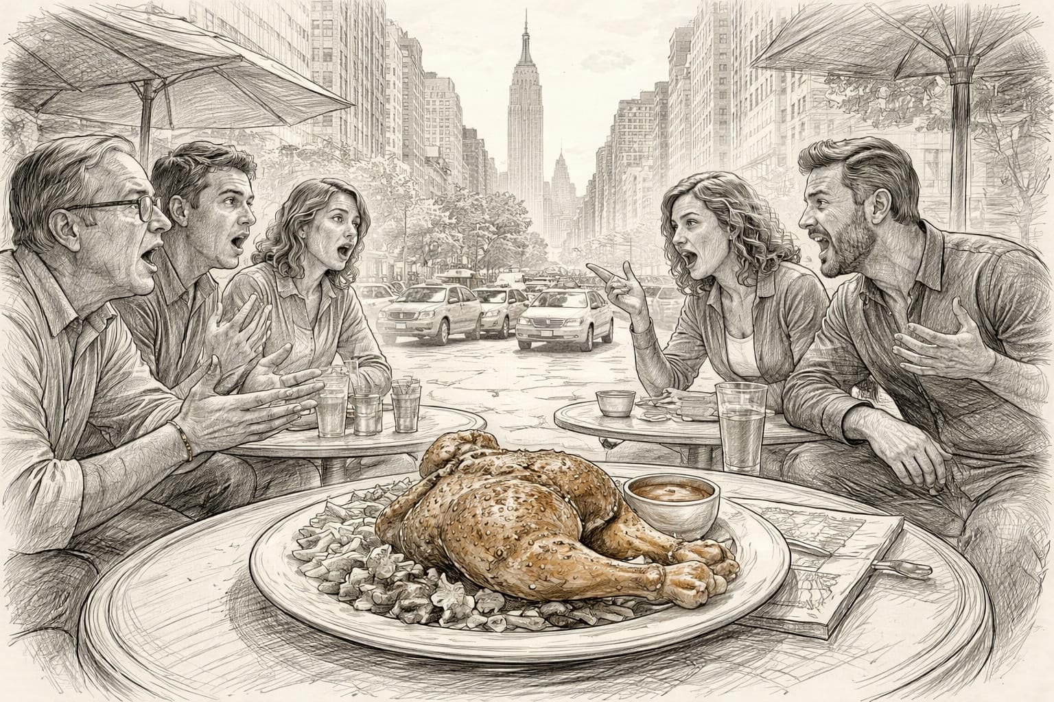 à new york, le prix d'un demi-poulet à 40 dollars suscite une forte polémique, illustrant les débats croissants sur le coût de la vie dans la métropole.