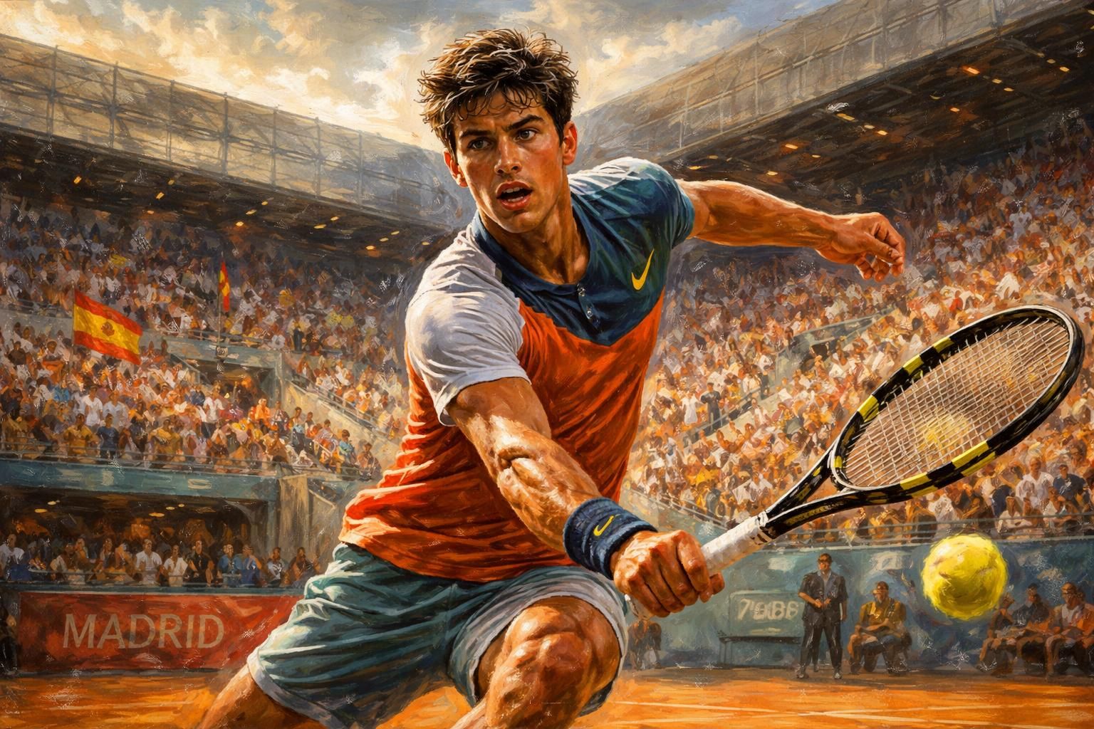 découvrez l'analyse de tsitsipas au tournoi atp de madrid, où il compare un jeune prodige du tennis à un mélange unique d'alcaraz et zverev, combinant talent et puissance sur le circuit.