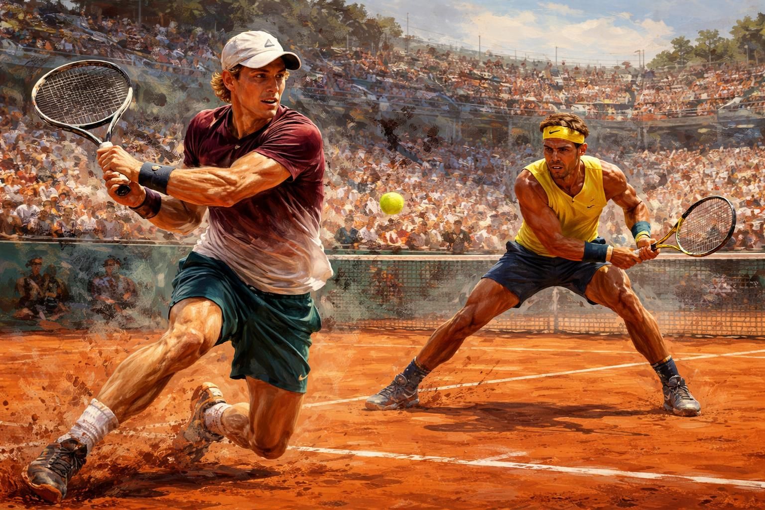 suivez en direct et ne manquez rien du quart de finale palpitant du atp masters 1000 de madrid entre jannik sinner et rafael nadal sur eurosport. analyse, score et moments forts en live.