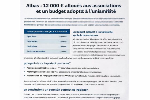 Albas-12-000-E-alloues-aux-associations-et-un-budget-adopte-a-lunanimite-640x427 Taxe santé : une fédération exhorte les mutuelles à ne pas respecter le gel des tarifs sur les contrats santé décidé dans le budget de la Sécu