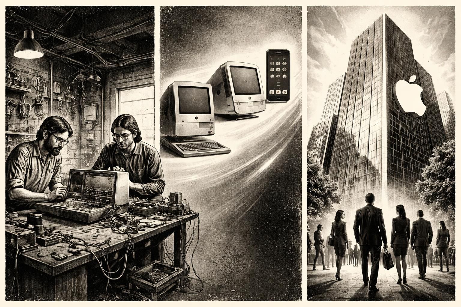 découvrez l'incroyable parcours d'apple, de ses débuts modestes dans un garage à sa place de leader mondial dans la technologie, célébrant ses 50 ans d'innovation et de succès.