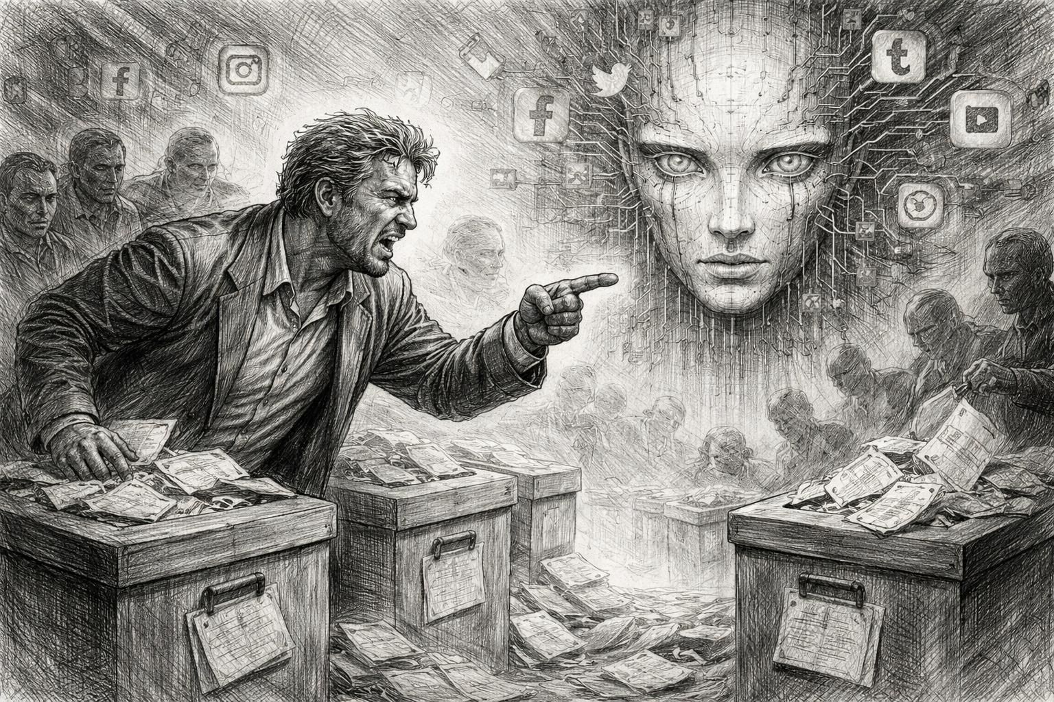 balalou dénonce l'utilisation de l'ia pour propager la désinformation sur les réseaux sociaux, visant à dissimuler des preuves de fraude électorale et de bourrage d'urnes.